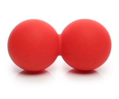 China Custom Logo Non-Toxic Eco-Friendly Silicone Peanut Lacrosse Massage Ball Dual Therapy for sale