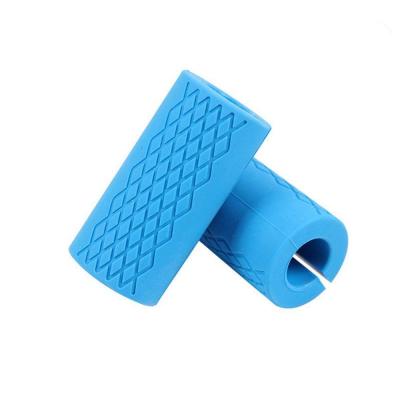 China Durable Weightlifting Fitness Silicone Barbell Non-Slip Thick Grip Training for sale