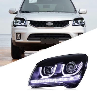 China For KIA Sportage LED V1 TLZ Sportage Head Lamp Angel Eyes U Type 2012 for sale