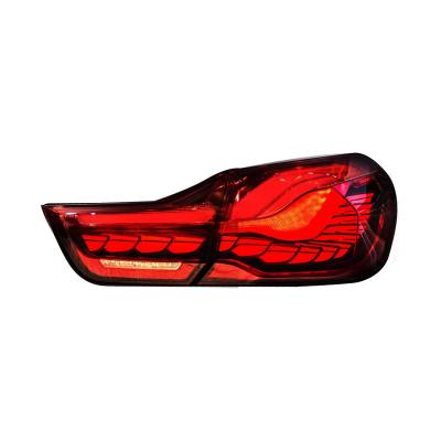 China black & Red Style LED Taillights With Driving Lights Flame Turn Singnal Black Style Taillights For BMW 4 Series for sale