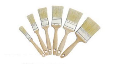 China Double Boiled Natural White Bristle Paint Brush Bulk 3 Inch ODM for sale