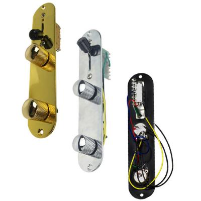 China Guitar Control Plate Sets 3 Colors Pre-Wired Remote Guitar Control Plate Assembled With Metal Dome Knobs And 3 Way Switch for sale