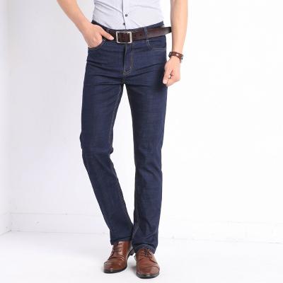 China Breathable Stretch Regular Fit Pants Business Casual Style Jeans Classic Men's Denim Fashion Mid Trousers for sale