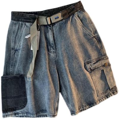 China 2022 Summer Denim Shorts Mens Breathable High Quality Vintage Cargo Pants Side Pockets Jeans for sale