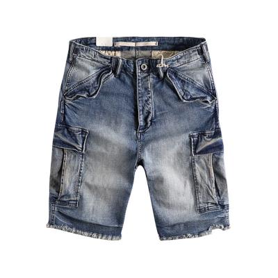 China Summer Hot High Quality Breathable Jeans Fit Loose Fit Jeans Slim Tight Denim Shorts With Pocket For Men for sale