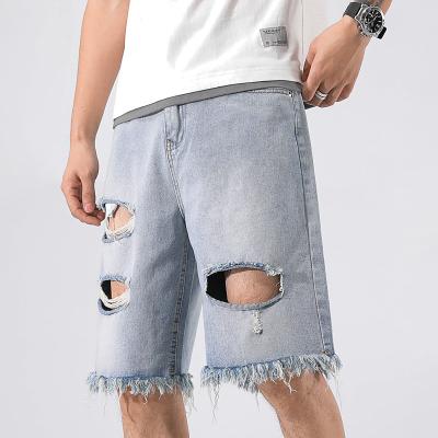 China Breathable Boy's Jeans Cool Summer Denim Shorts Jeans Masculine Mens Short Pants Young Jeans Customize Skinny Breathable Light Weight Custom Design for sale