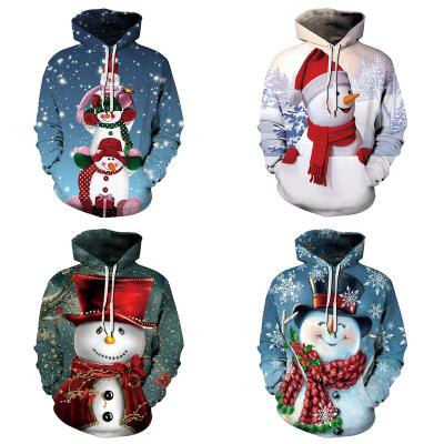 China Unisex Anti-wrinkle Christmas Snowman Plus Size Hoodie for sale