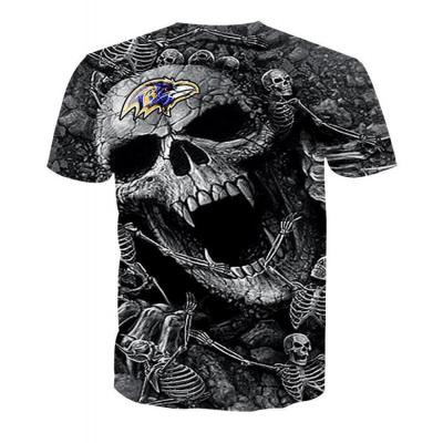 China Anti-Wrinkle Customized 3d Skull Demon Digital Printing Personalized T-Shirt for sale