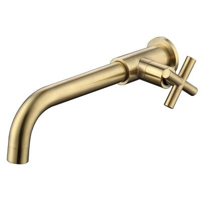 China 2022 New Basin Faucets Luxury Gold Metered Hot Cold Water Bathroom Mixer Taps Basin Faucet With Cross Single Handle for sale