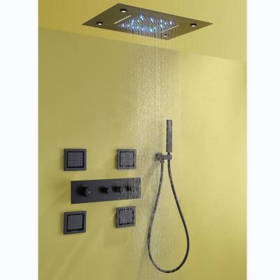 China Barless Oil Rubbed Bronze Shower Faucet Ceiling Mount LED 12