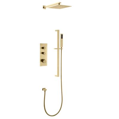 China With high quality slide bar solid brass in the wall mounted rainfall shower faucet without tub spout for hotel bathroom with cheap price for sale