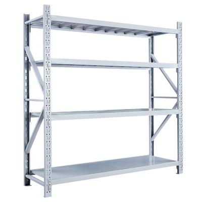 China Factory Direct Sale Blue White Corrosion Protection 4 Layers 200kg Boltless Warehouse Medium Duty Steel Rack Storage for sale