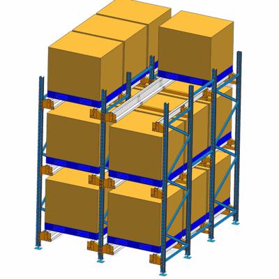 China Steel Q235 Jiabao Radio Shuttle Car Racking System Medium Duty Blue Color Power Coated for sale