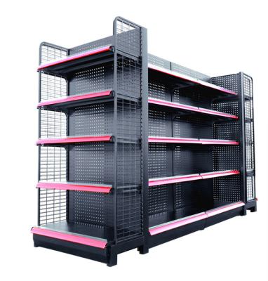 China Double Sided Retail Store Rack Supermarket Shelf Gondola Shelving for sale