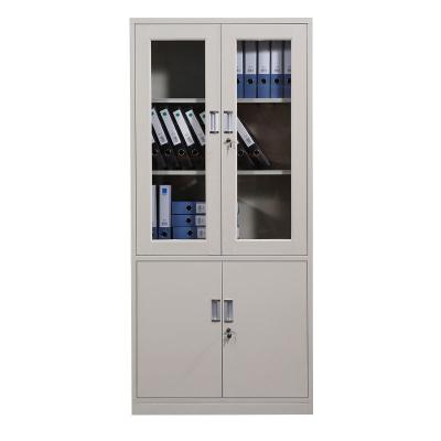 China (Other) 4 Door Adjustable Library Desk Data Storage Steel Locks Staff Filing Cabinet for sale