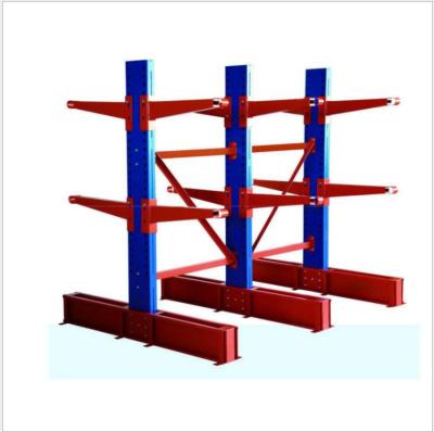 China Warehouse Cantilever Shelf Corrosion Protection Q235B Cantilever Rack Wall Plate Heavy Steel Cantilever Shelves for sale