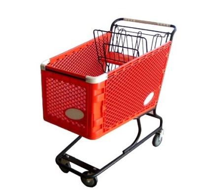 China Bend have current! European style steel folding foldable plastic shopping cart/ plastic cart high quality cheap price recyclable for sale