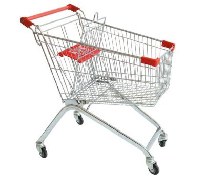 China Grocery Steel European Supermarket Style Folding Shopping Cart Folding Cover for sale