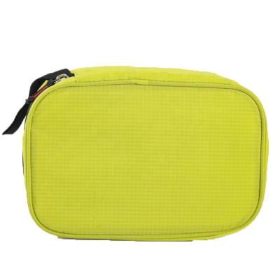 China 2021 fashion line three-layer waterproof nylon lattice bag with hook multifunctional portable travel cosmetic bag for sale