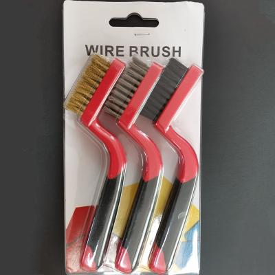 China Stainless Steel Brass Wire Brush Cleaning Nylon Polishing Set for sale