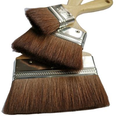 China Paint 100% Pure Natural Camel Hair Animal Hair Wooden Handle Paint Brush for sale