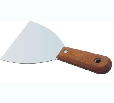 China Carbon Steel Handle Putty Wood Mirror Polished Scrape Knife for sale