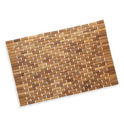 China Sustainable High Quality Bamboo Foot Bath Mat For Shower for sale