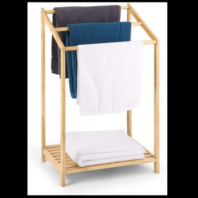 China Modern Bamboo Towel Rack Holder For Bathrooms (Tier 3) for sale