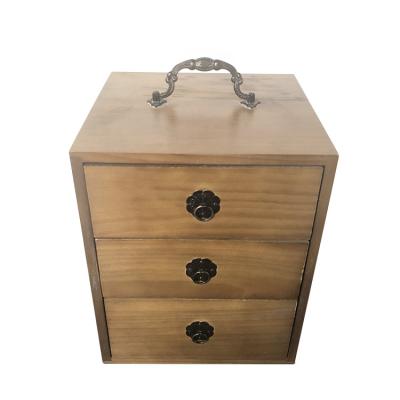 China Vintage Viable Drawers Premium Quality Small Wooden Storage Box for sale