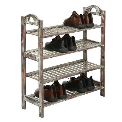 China (Other) adjustable wooden shoe shelf, display rack for sale