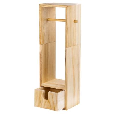 China Modern Wooden Toilet Towel Stand Bathroom Roll Paper Holder for sale