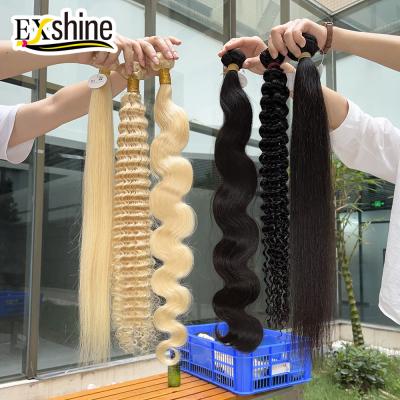 China Other YSE 100% Raw Indian Hair Bundles, 12A Wholesale Remy Human Hair Extensions, Unprocessed Curly Bulk Indian Virgin Hair Vendors for sale