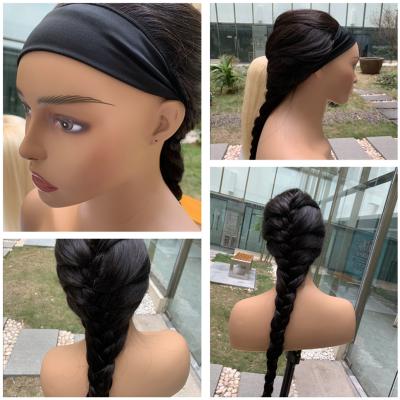 China Wholesale Water Wave Remy Raw Virgin Hair Headband Wigs, Headband Wig For Black Women, Curly Ponytail Headband Ponytail Hair Wig Cap for sale