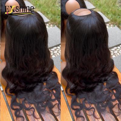 China Body Wave 130% 150% 180% Density U Part Wigs For Elegant Women Side Part Hair , Real Body Wave Brazilian Lace Up U Part Wigs Vendors for sale