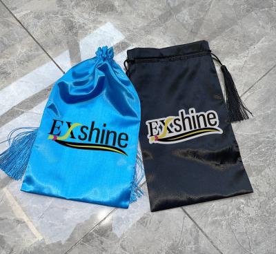 China Custom Logo Black Satin Bag Custom Bag Satin Dust Bag...Etc Custom Bag for hair, satin hair bags custom logo, satin custom bags for hair extensions / bundles for sale