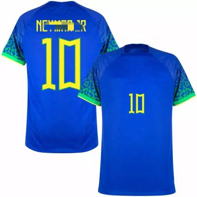 China 2022 brazil uniform soccer jersey sets thailand quality soccer jersey best price brazil uniform for sale