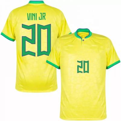 China 22/23 sets thailand quality soccer jersey brazil uniform soccer jersey for sale