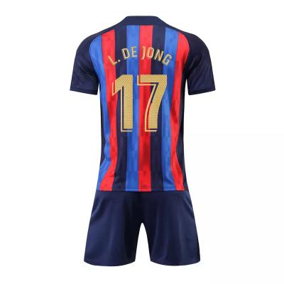 China Breathable 2022-2023 New Football Soccer Jersey Football Uniform Kit Sets for sale