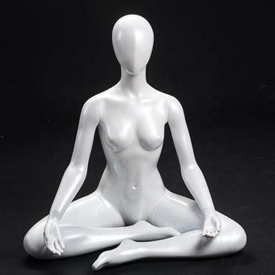 China Other Wholesale Full Body Yoga YOGA-5 Female Clothing Store Sports Mannequin Silver for sale