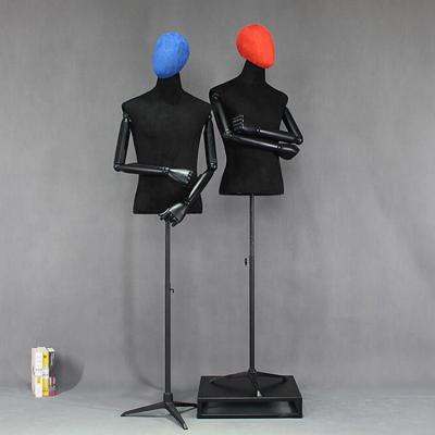 China Other DM-206 Wholesale Adjustable Dress Form Mannequin , Male Half Body Manequins With Stand for sale