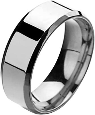 China Simple Unisex Stainless Steel Fashion Lovers Mirror Stainless Steel Rings for sale