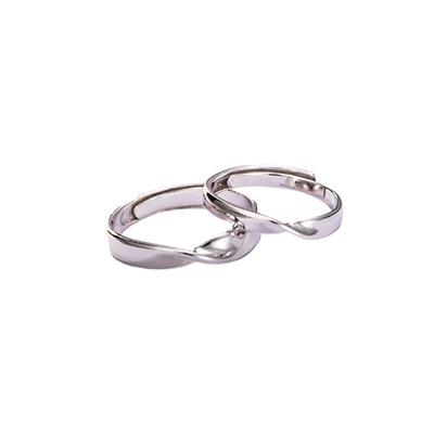 China Open 925 Sterling Silver Plain Love Rings For Women Men for sale