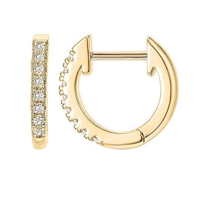 China Luxury Gold Plated Cubic Zirconia Cuff Earrings For Women Girl Huggie Stud Statement Circle Earrings Best Gift for sale