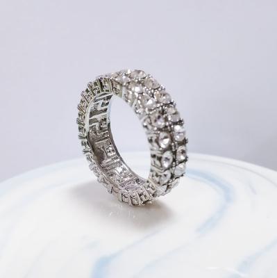 China Fashion Casual/Sporty Rhinestone Set Simple Design Wedding Engagement Ring Gift Rings For Women Girls for sale