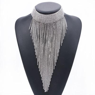 China TRENDY Jewelry for Women Chunky Bib Necklaces Rhinestone Necks Scarves for sale