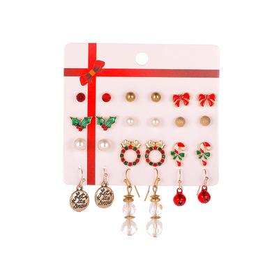 China Fast Delivery Christmas Gift Earrings Set Plain Gold Daily Earrings Gift For Women Kids for sale