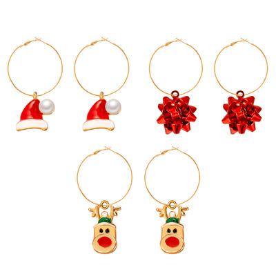 China Gold Set Plain Fast Delivery Christmas Gifts Daily Earrings Santa Claus Gift For Women With Special Design for sale