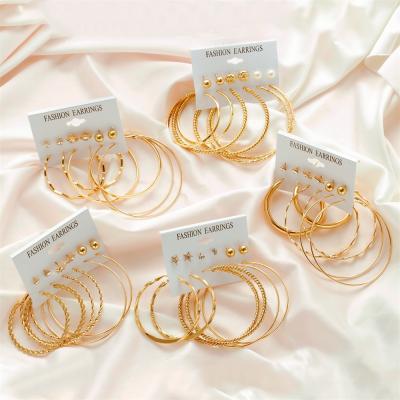 China TRENDY new fashion big circle earrings set 3 pair earrings for women for sale