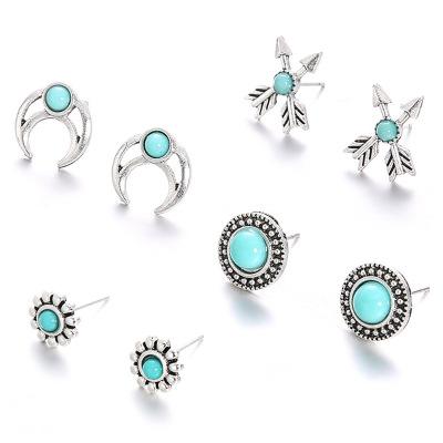 China TRENDY Boho Stud Earrings Set For Women Multiple Stud Earrings Set for sale