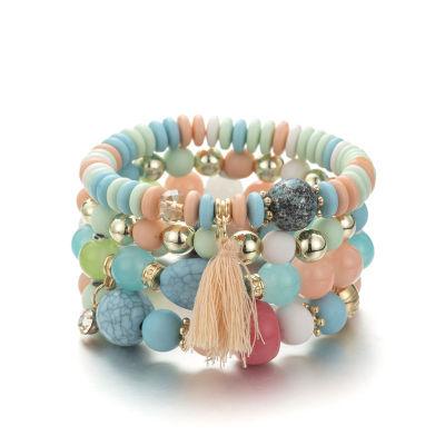 China Durable Bohemian Bracelets Stackable Beaded Strand Stretch Bracelets for sale